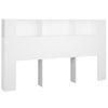 Mueble Cabecero Cama | Panel De Cabecera Blanco 180x18,5x104,5 Cm Cfw703932