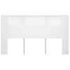 Mueble Cabecero Cama | Panel De Cabecera Blanco 180x18,5x104,5 Cm Cfw703932