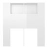 Mueble Cabecero Cama | Panel De Cabecera Blanco Brillante 100x18,5x104,5 Cm Cfw507963
