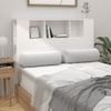 Mueble Cabecero Cama | Panel De Cabecera Blanco Brillante 120x18,5x102,5 Cm Cfw695084