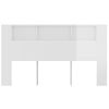 Mueble Cabecero Cama | Panel De Cabecera Blanco Brillante 180x18,5x104,5 Cm Cfw445237