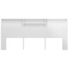 Mueble Cabecero Cama | Panel De Cabecera Blanco Brillante 220x19x103,5 Cm Cfw809445