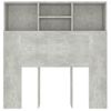 Mueble Cabecero Cama | Panel De Cabecera Gris Hormigón 100x19x103,5 Cm Cfw577781