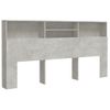 Mueble Cabecero Cama | Panel De Cabecera Gris Hormigón 200x19x103,5 Cm Cfw904532