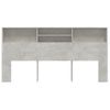 Mueble Cabecero Cama | Panel De Cabecera Gris Hormigón 200x19x103,5 Cm Cfw904532