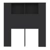 Mueble Cabecero Cama | Panel De Cabecera Negro 100x18,5x104,5 Cm Cfw746484