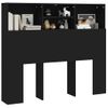 Mueble Cabecero Cama | Panel De Cabecera Negro 120x19x103,5 Cm Cfw868697