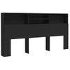 Mueble Cabecero Cama | Panel De Cabecera Negro 200x19x103,5 Cm Cfw568899