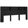 Mueble Cabecero Cama | Panel De Cabecera Negro 220x18,5x104,5 Cm Cfw109505