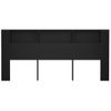 Mueble Cabecero Cama | Panel De Cabecera Negro 220x18,5x104,5 Cm Cfw109505