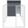 Caseta De Perros | Perrera Exterior Con Corral Acero Galvanizado 165x455x181 Cm Cfw750310