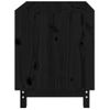 Caseta Para Perros | Perrera Exterior Madera Maciza De Pino Negro 70x50x62 Cm Cfw750353