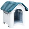 Caseta Para Perros | Perrera Exterior Polipropileno Azul 59x75x66 Cm Cfw750360