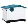 Caseta Para Perros | Perrera Exterior Polipropileno Azul 90,5x68x66 Cm Cfw750361