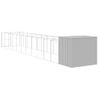 Caseta Perro | Perrera Exterior Corral Acero Galvanizado Gris Claro 214x1273x181cm Cfw750369