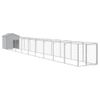 Caseta Perro | Perrera Exterior Tejado Acero Galvanizado Gris Claro 117x1017x123cm Cfw750370