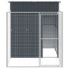 Caseta Perros | Perrera Exterior Con Corral Acero Galvanizado Gris 165x251x181 Cm Cfw750382