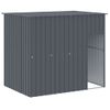 Caseta Perros | Perrera Exterior Con Tejado Acero Galvanizado Gris 214x153x181 Cm Cfw750396