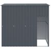 Caseta Perros | Perrera Exterior Con Tejado Acero Galvanizado Gris 214x153x181 Cm Cfw750396