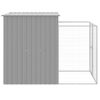 Caseta Perros | Perrera Exterior Corral Acero Galvanizado Gris Claro 165x251x181cm Cfw750398