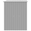 Caseta Perros | Perrera Exterior Tejado Acero Galvanizado Gris Claro 165x153x181cm Cfw750409