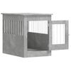 Jaula Para Perros | Perrera Exterior Madera Ingeniería Gris Hormigón 55x80x68 Cm Cfw765804