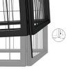 Jaula Perros 12 Paneles | Perrera Exterior Acero Recubierto Polvo Negro 100x50 Cm Cfw765812