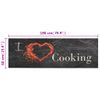 Alfombra De Cocina | Tapete Para La Cocina Lavable Terciopelo Cooking Negro 60x180 Cm Cfw729557