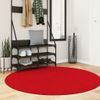 Alfombra De Salón | Alfombra De Pelo Corto Suave Lavable Huarte Rojo Ø 160 Cm Cfw730498