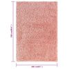 Alfombra De Dormitorio | Felpudo | Alfombra De Pelo Largo Rosa 160x230 Cm 50 Mm Cfw730587