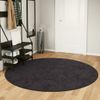 Alfombra De Dormitorio | Felpudo | Alfombra Lavable Antideslizante Gris Antracita Ø 200 Cm Cfw730916