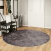 Alfombra De Dormitorio | Felpudo | Alfombra Lavable Antideslizante Gris Ø 200 Cm Cfw730918