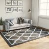 Alfombra De Dormitorio | Felpudo | Alfombra Lavable Antideslizante Negro Y Blanco 160x230 Cm Cfw730963