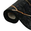 Alfombra De Dormitorio | Felpudo | Alfombra Lavable Antideslizante Negro Y Dorado 120x180 Cm Cfw730973