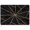 Alfombra De Dormitorio | Felpudo | Alfombra Lavable Antideslizante Negro Y Dorado 160x230 Cm Cfw730975