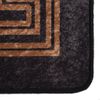 Alfombra De Dormitorio | Felpudo | Alfombra Lavable Antideslizante Negro Y Dorado 160x230 Cm Cfw730976