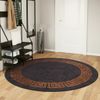 Alfombra De Dormitorio | Felpudo | Alfombra Lavable Antideslizante Negro Y Dorado Ø 200 Cm Cfw730985