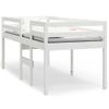 Cama Para Adultos | Cama Alta Blanca Madera Maciza Pino 75x190 Cm Cfw868399