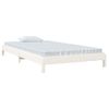 Cama Para Adultos | Cama Apilable De Madera Pino Maciza Blanco 90x190 Cm Cfw330251