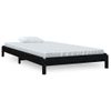 Cama Para Adultos | Cama Apilable De Madera Pino Maciza Negro 100x200 Cm Cfw814171