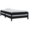 Cama Para Adultos | Cama Apilable De Madera Pino Maciza Negro 100x200 Cm Cfw814171