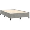 Cama Matrimonial | Cama Para Adultos | Cama Box Spring Colchón Y Led Terciopelo Gris Claro 120x190 Cm Cfw651538