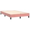 Cama Matrimonial | Cama Para Adultos | Cama Box Spring Colchón Y Led Terciopelo Rosa 120x200 Cm Cfw524189