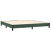 Cama Matrimonial | Cama Para Adultos | Cama Box Spring Colchón Y Led Terciopelo Verde Oscuro 200x200cm Cfw541746