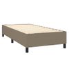 Cama Individual | Cama Para Adultos | Cama Box Spring Colchón Y Luces Led Gris Taupe 80x200 Cm Cfw362122