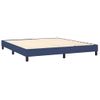 Cama Doble | Cama Box Spring | Cama Para Adultos Colchón Y Luces Led Tela Azul 160x200 Cm Cfw733273