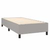 Cama Individual | Cama Box Spring | Cama Para Adultos Colchón Y Luces Led Tela Gris Claro 100x200 Cm Cfw937382