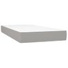 Cama Individual | Cama Box Spring | Cama Para Adultos Colchón Y Luces Led Tela Gris Claro 80x200 Cm Cfw692250