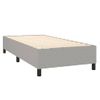 Cama Individual | Cama Box Spring | Cama Para Adultos Colchón Y Luces Led Tela Gris Claro 90x190 Cm Cfw880886