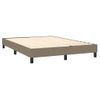 Cama Para Adultos | Cama Box Spring Colchón Y Luces Led Tela Gris Taupe 140x190 Cm Cfw181367